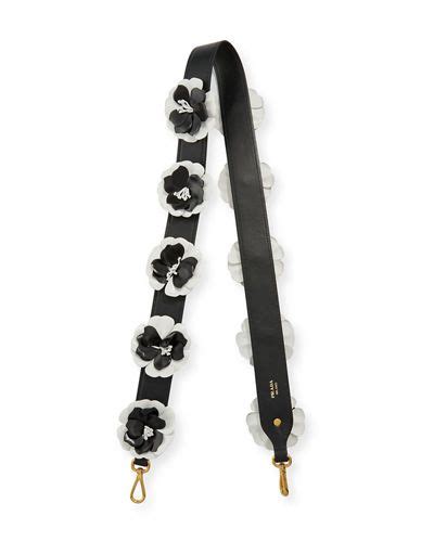 prada flower leather strap|Prada bag strap.